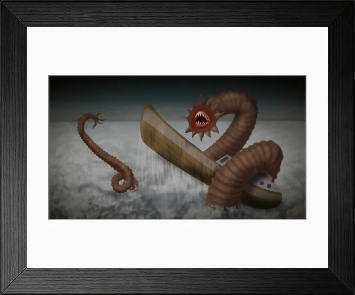 Framed Print : Lagarfljot Worm, Iceland Worm Monster Framed Print : Lagarfljot Worm, Iceland Worm Monster