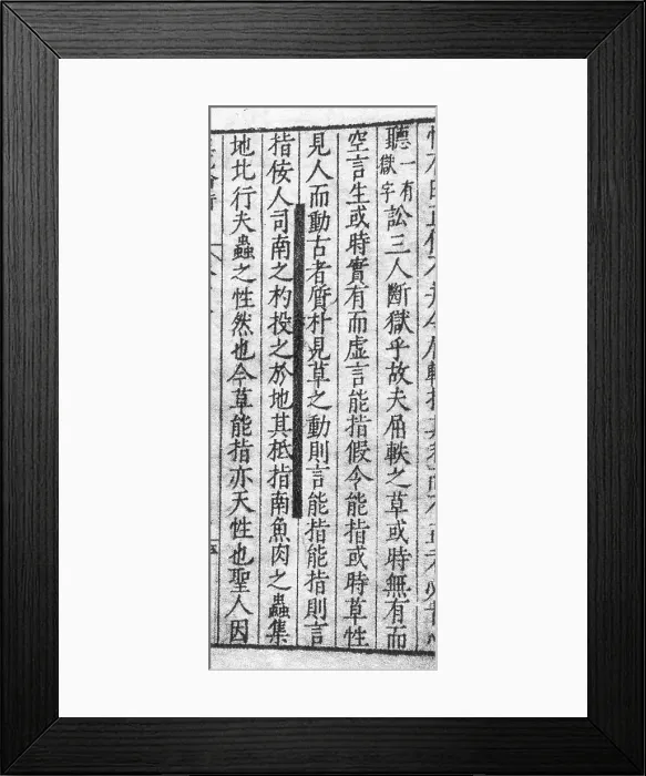 Framed Print : Section of Wang Chung's Critique of Opinions Framed Print : Section of Wang Chung's Critique of Opinions
