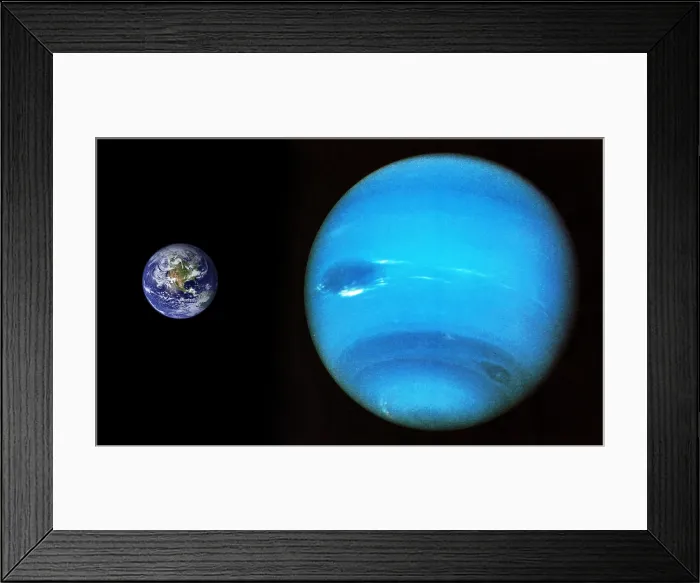 Framed Print : Earth and Neptune Framed Print : Earth and Neptune