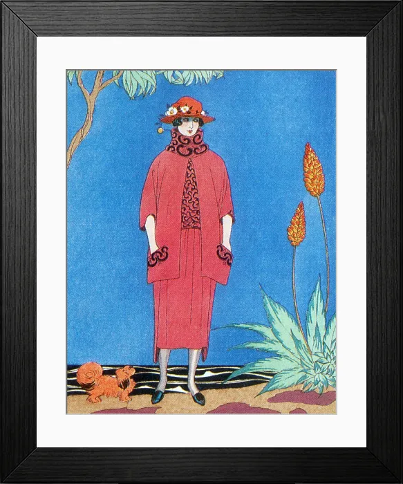 Framed Print : Women's Fashion, George Barbier Pochoir, 1921 Framed Print : Women's Fashion, George Barbier Pochoir, 1921