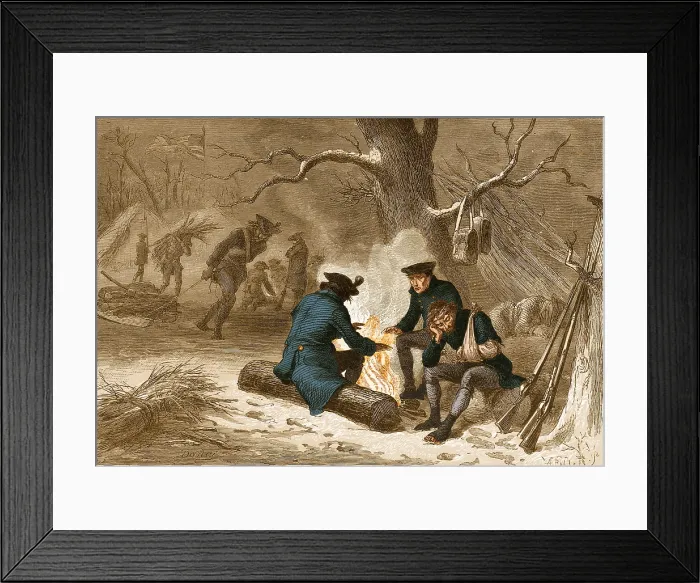 Framed Print : Troops at Valley Forge, 1777-78