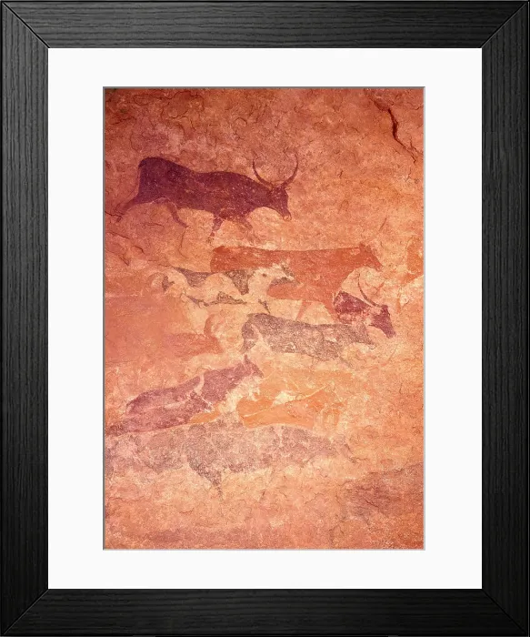 Framed Print : Tassili Rock Paintings