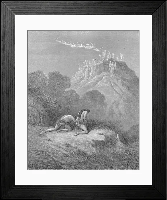 Framed Print : Adam and Eve, by Dore Framed Print : Adam and Eve, by Dore