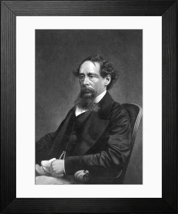 Framed Print : Charles Dickens, English Author Framed Print : Charles Dickens, English Author