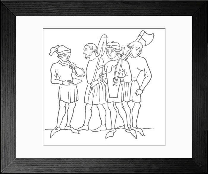 Framed Print : Medieval Tradesmen Framed Print : Medieval Tradesmen