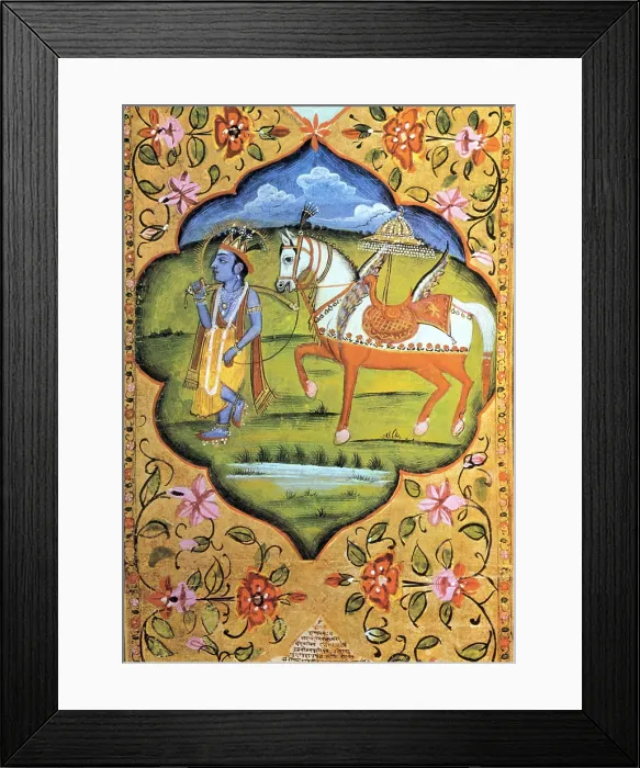 Framed Print : Kalki, Tenth Avatar of Vishnu
