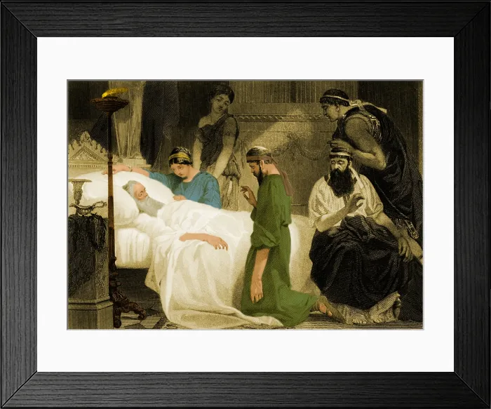 Framed Print : Death of Pericles, Ancient Greek Ruler and General Framed Print : Death of Pericles, Ancient Greek Ruler and General