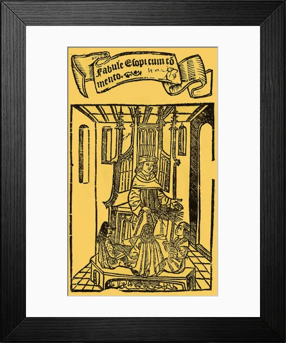 Framed Print : Frontispiece to Aesop's Fables Framed Print : Frontispiece to Aesop's Fables