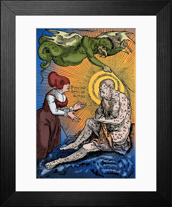 Framed Print : Demon of the Plague, 16th Century
