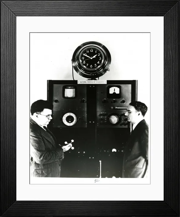 Framed Print : Edward Condon with First Atomic Clock Framed Print : Edward Condon with First Atomic Clock