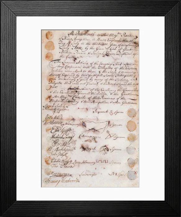 Framed Print : Second Treaty of Portsmouth, 1714 Framed Print : Second Treaty of Portsmouth, 1714