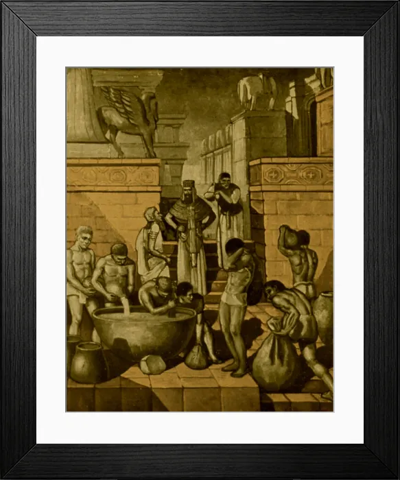 Framed Print : The Art of Brewing, Babylon Framed Print : The Art of Brewing, Babylon