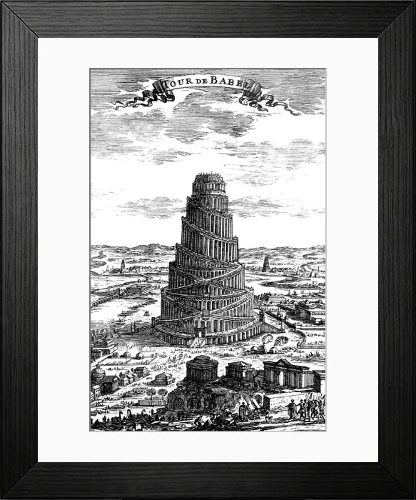Framed Print : Tower of Babel, 17th Century Framed Print : Tower of Babel, 17th Century