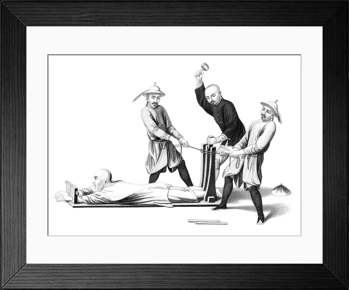 Framed Print : Imperial China Torture, The Rack, 1845 Framed Print : Imperial China Torture, The Rack, 1845