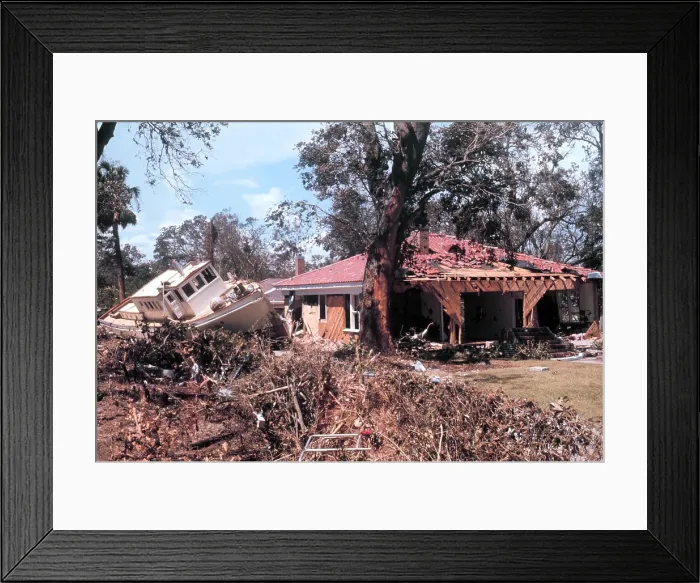 Framed Print : Huricane Camille Damage, 1969 Framed Print : Huricane Camille Damage, 1969