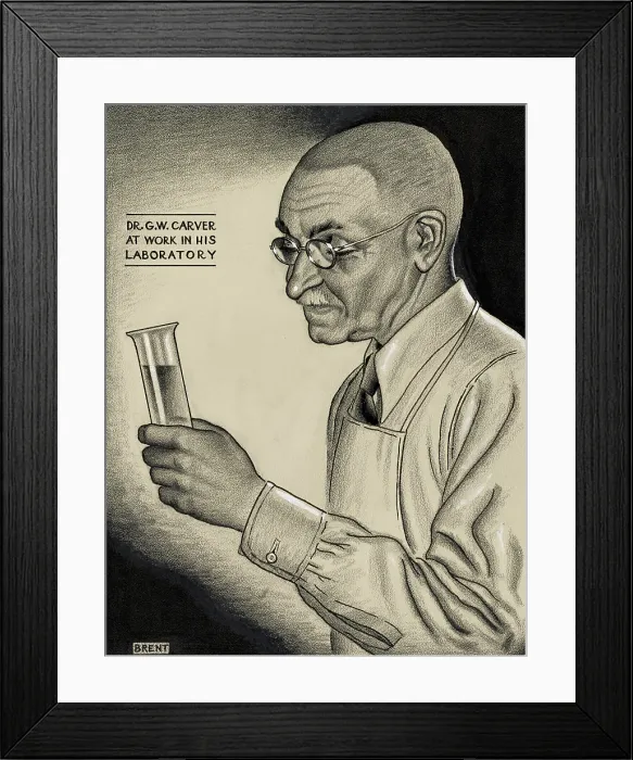 Framed Print : George W. Carver, American Botanist Framed Print : George W. Carver, American Botanist