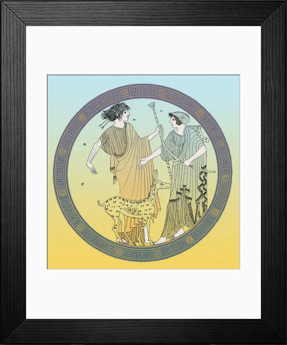 Framed Print : Apollo and Artemis