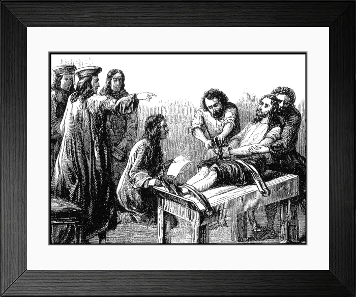 Framed Print : Torture, The Thumbscrew, 17th Century