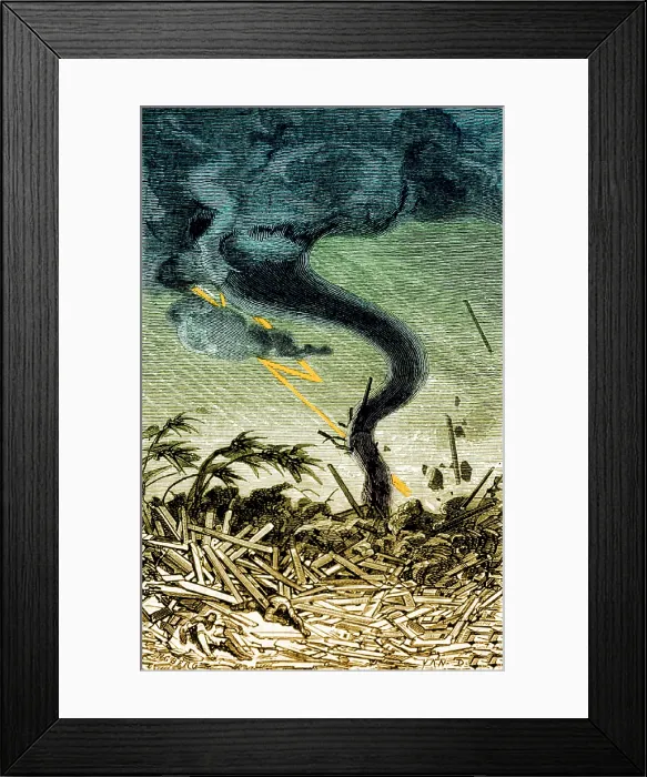 Framed Print : Tornado, 19th century