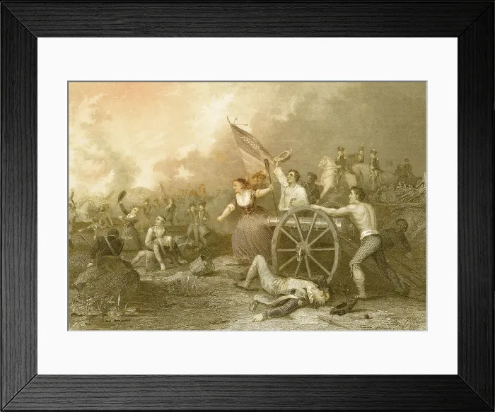 Framed Print : Molly Pitcher at the Battle of Monmouth, 1778 Framed Print : Molly Pitcher at the Battle of Monmouth, 1778