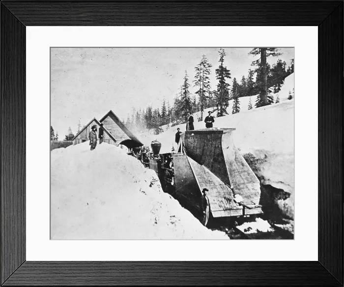 Framed Print : Snowplow, 1867 Framed Print : Snowplow, 1867
