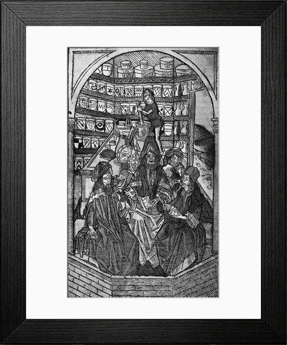 Framed Print : Medieval Pharmacy Framed Print : Medieval Pharmacy