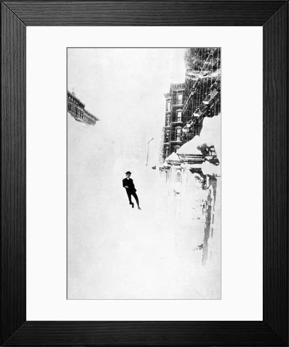 Framed Print : NYC, Great Blizzard of 1888