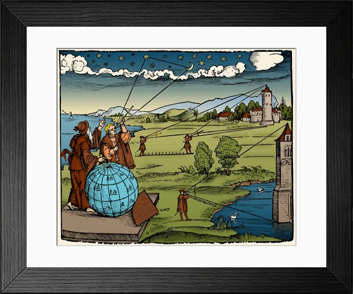 Framed Print : Petrus Apianus, Introductio Geographica, 1532