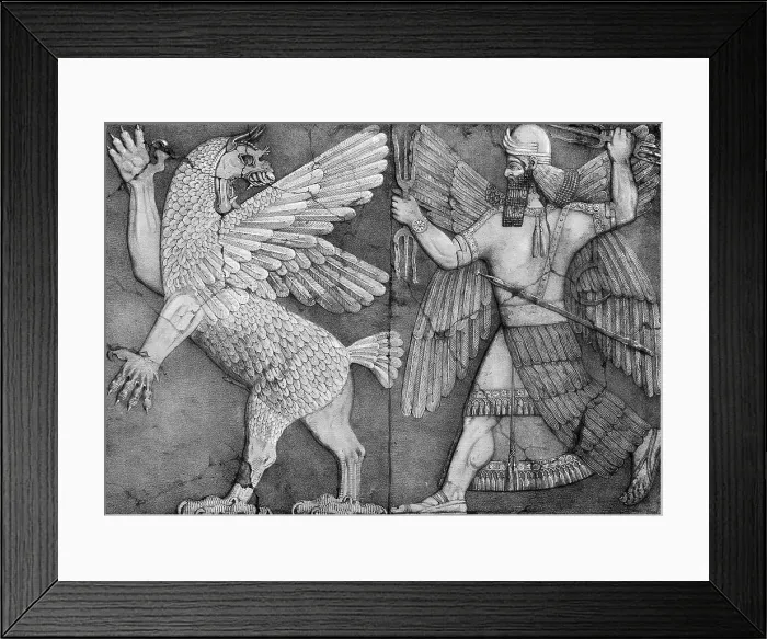 Framed Print : Battle Between Marduk and Zu