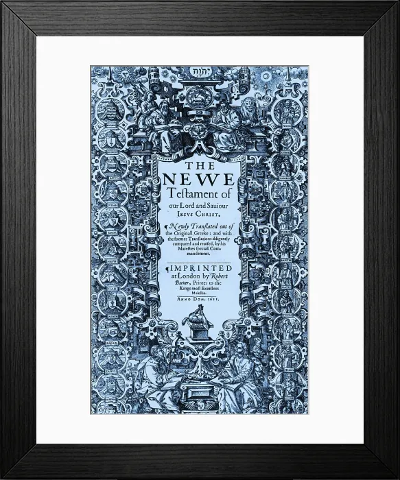 Framed Print : New Testament, King James Bible