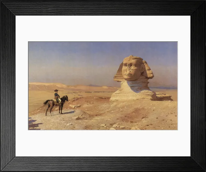 Framed Print : Africa, Napoleon Bonaparte Before the Sphinx Framed Print : Africa, Napoleon Bonaparte Before the Sphinx