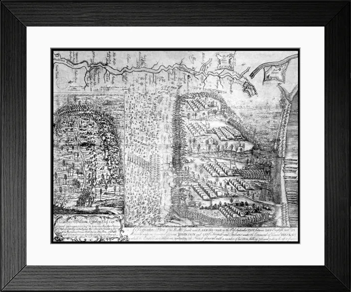 Framed Print : French and Indian War, Battle of Lake George, 1755 Framed Print : French and Indian War, Battle of Lake George, 1755