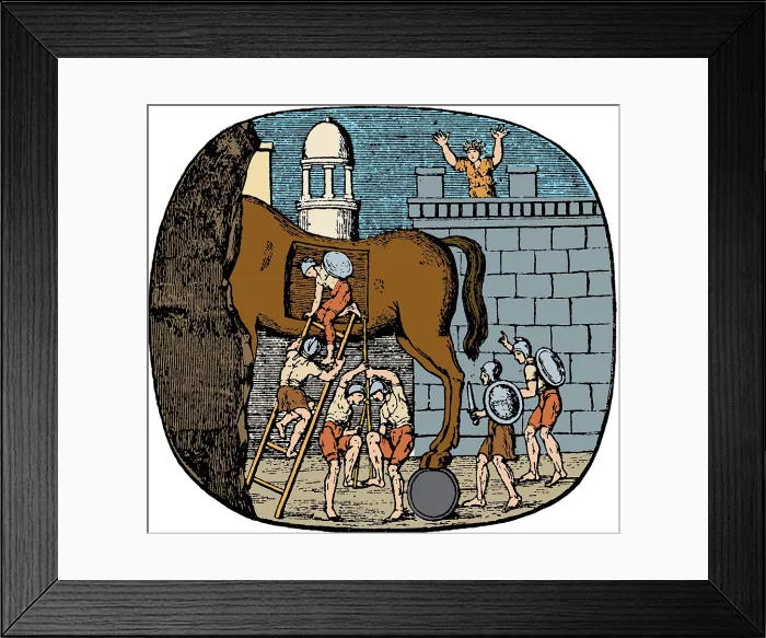 Framed Print : Trojan War, Trojan Horse, 12th Century BC Framed Print : Trojan War, Trojan Horse, 12th Century BC