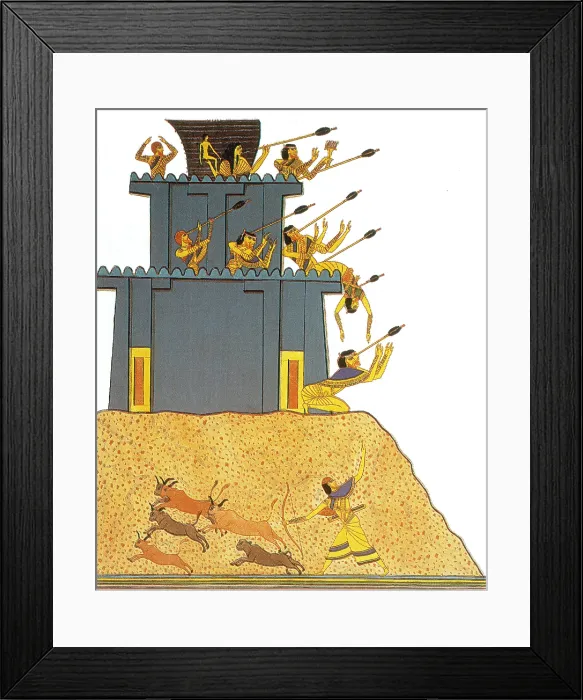 Framed Print : Army of Ramesses II Attacks Syrian Fortress, 12th Century BC Framed Print : Army of Ramesses II Attacks Syrian Fortress, 12th Century BC