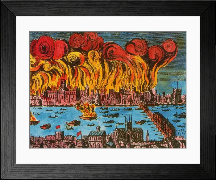 Framed Print : Great Fire of London, 1666 Framed Print : Great Fire of London, 1666