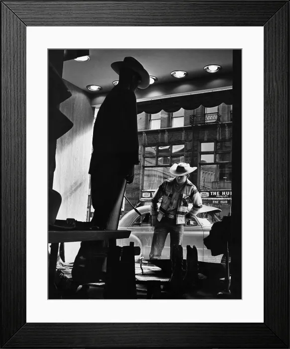 Framed Print : Cowboy Window Shopping, 1957