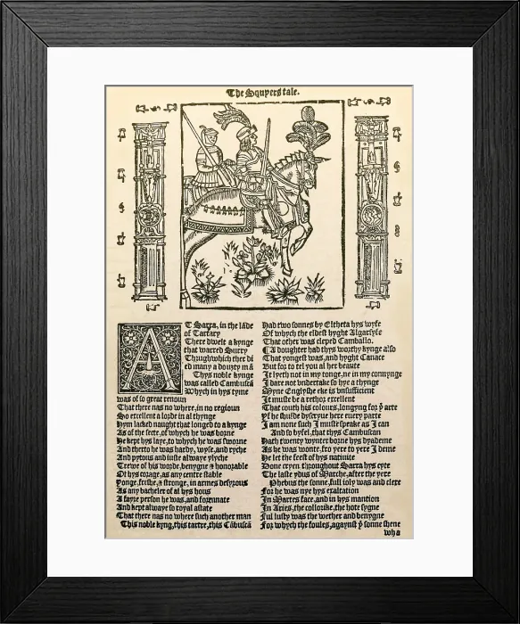 Framed Print : Geoffrey Chaucer's, Canterbury Tales Framed Print : Geoffrey Chaucer's, Canterbury Tales