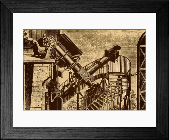 Framed Print : Equatorial Telescope, Paris Observatory, 1883 Framed Print : Equatorial Telescope, Paris Observatory, 1883