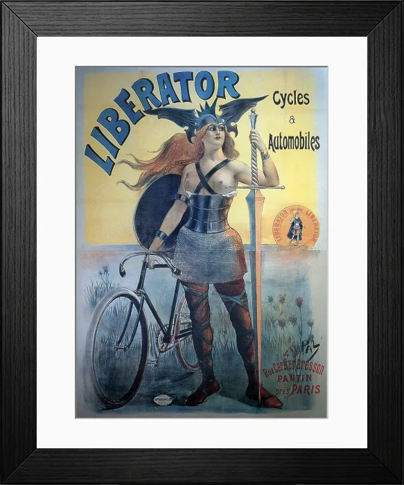 Framed Print : Liberator Cycles Poster, Jean de Paleologu, 1899 Framed Print : Liberator Cycles Poster, Jean de Paleologu, 1899