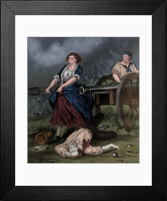 Framed Print : Molly Pitcher at the Battle of Monmouth, 1778