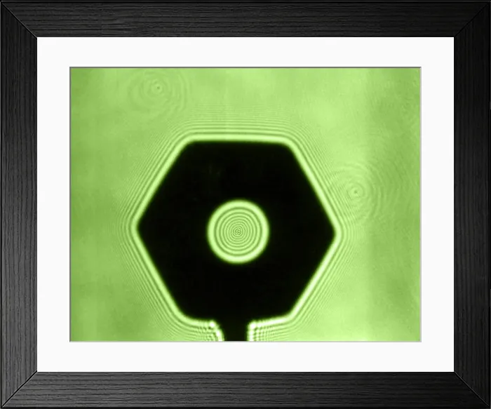 Framed Print : Fresnel Diffraction by Nut Framed Print : Fresnel Diffraction by Nut