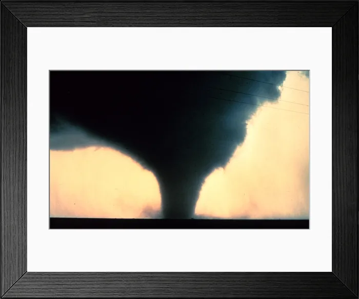 Framed Print : Tornado. A tornado is a violent, dangerous, rotating column of air that