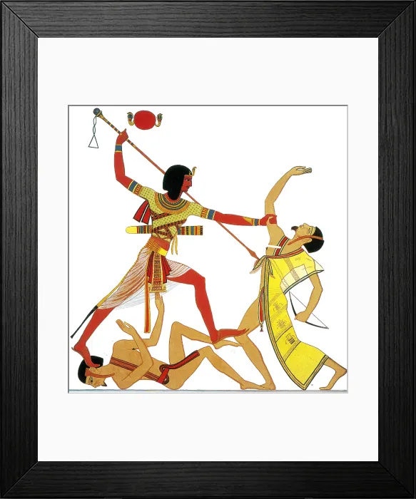 Framed Print : Ramesses II Impales Libyan Enemy, 12th Century BC