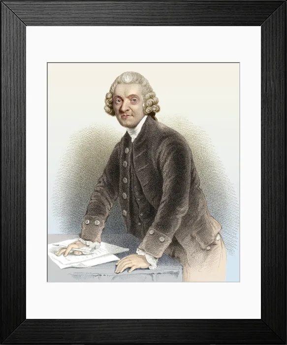 Framed Print : William Hunter, Scottish Obstetrician Framed Print : William Hunter, Scottish Obstetrician