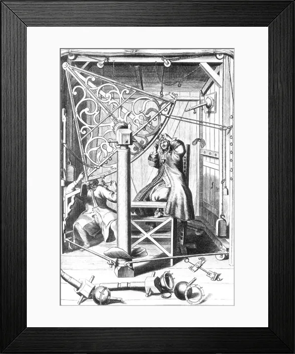 Framed Print : Johannes Hevelius and His Assistant, 1673