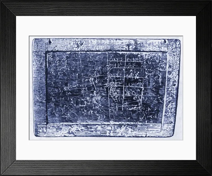 Framed Print : Greek Multiplication Table Framed Print : Greek Multiplication Table
