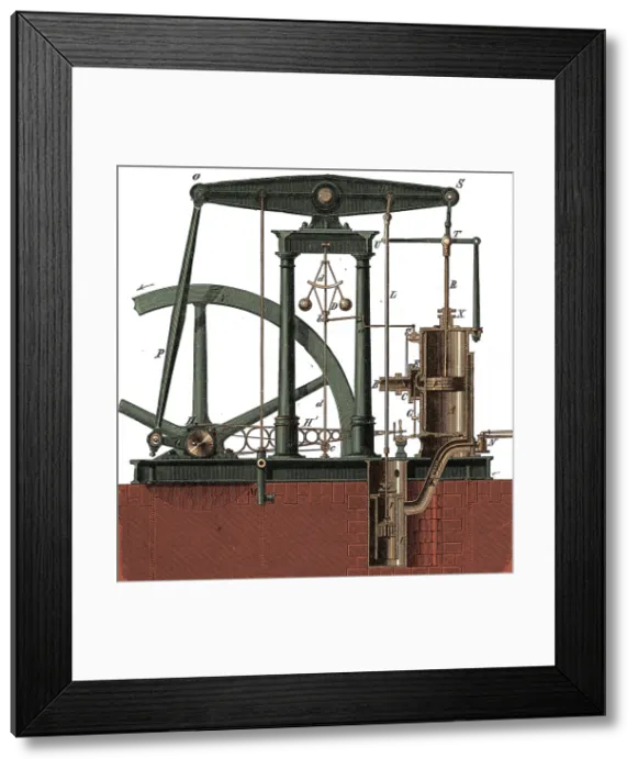 Framed Print : James Watt, Steam Engine, 18th Century Framed Print : James Watt, Steam Engine, 18th Century