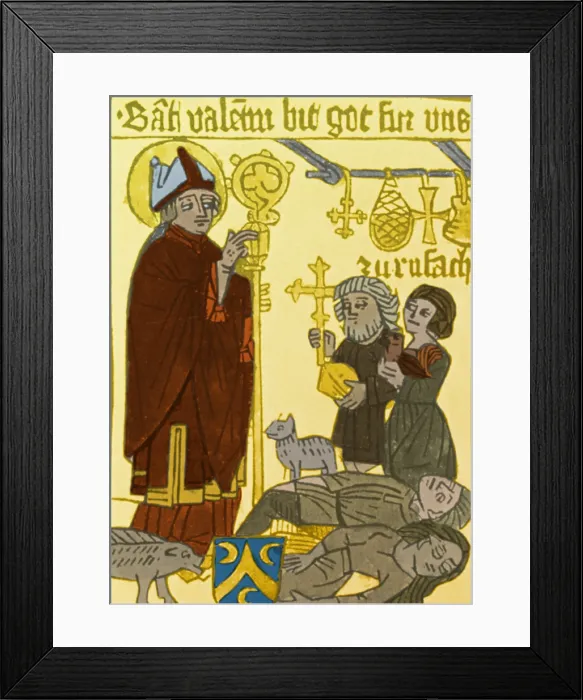 Framed Print : Black Death, 14th Century