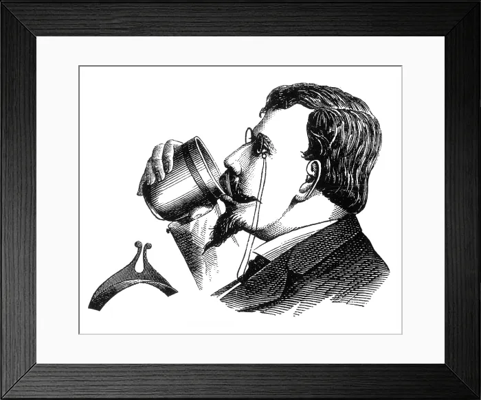 Framed Print : Mustache Guard, 1872 Framed Print : Mustache Guard, 1872