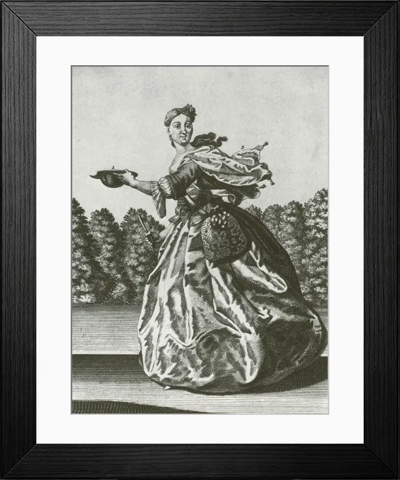 Framed Print : Barber-Surgeon's Wife, 18th Century Framed Print : Barber-Surgeon's Wife, 18th Century